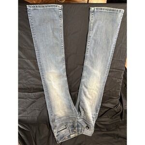 BKE boot cut Regular Fit Blue Denim Jeans Button Zipper 5-Pocket Design